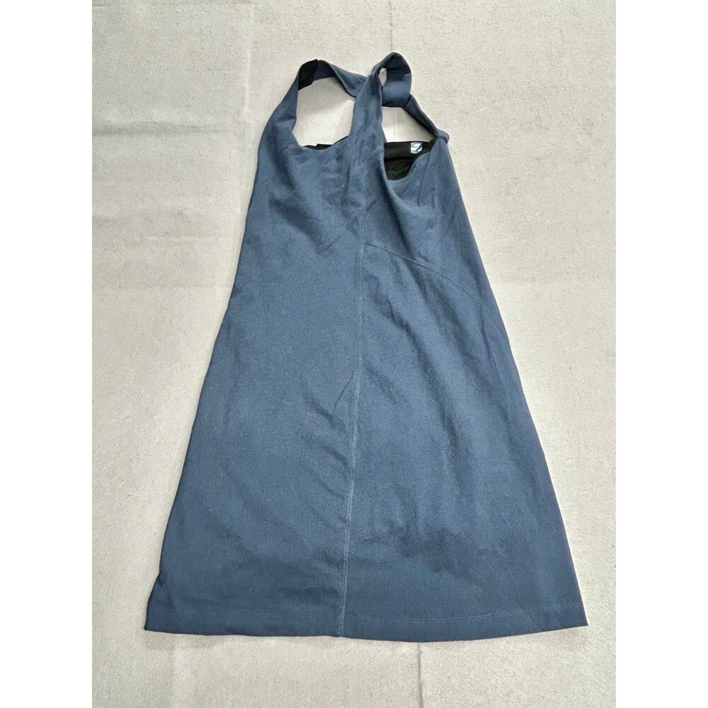 Title nine Women Blue Gray Active Workout Bra Pocket Sun dress Medium